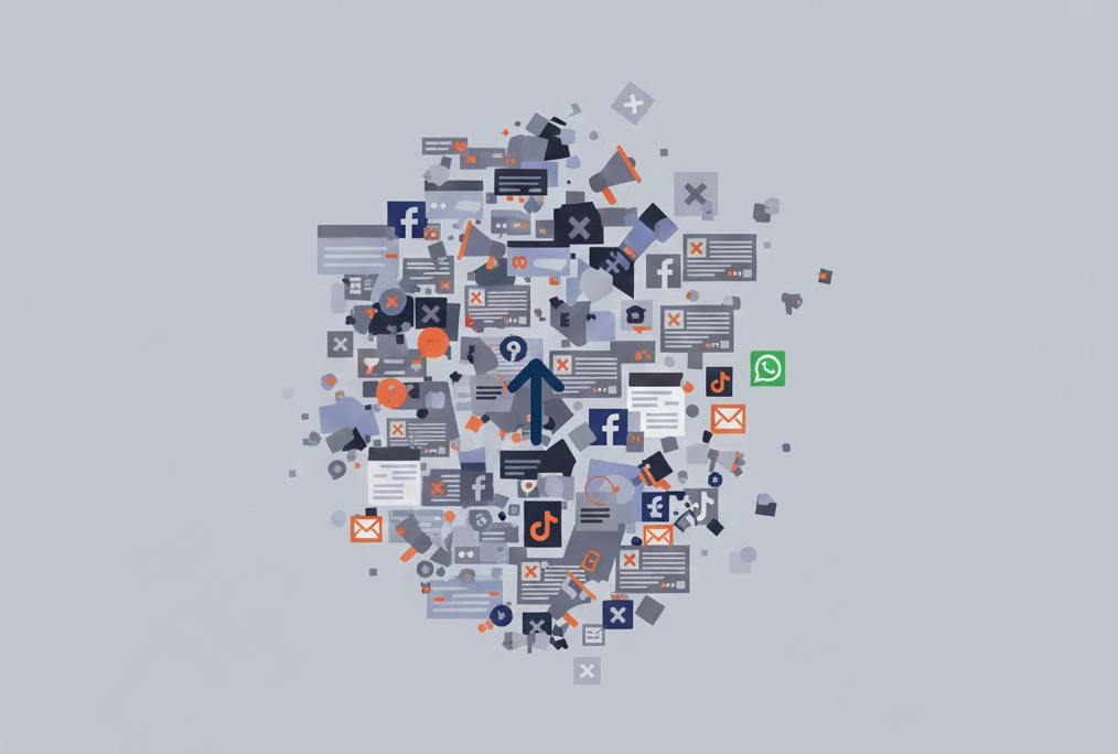 Brand communication clutter and noise illustration Nigeria